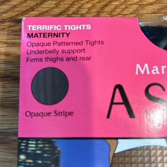 Spanx marvelous Mama asset terrific maternity opaque pattern tights black small - Picture 2 of 4
